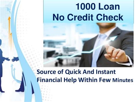 1000 Loan No Credit Check Fast